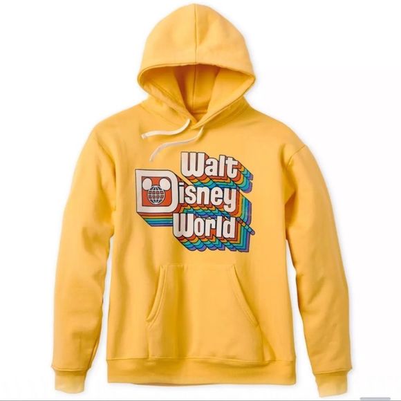 Disney Parks Retro Yellow Walt‎ Disney World Hoodie Size Small - Picture 1 of 5